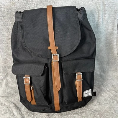 Herschel Supply Mochila Dawson’s Mochila Negro con Marrón y Hebillas Foto 1 de 4