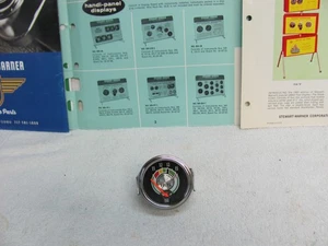 Vintage Stewart Warner 2 1/16 Greeen line Volt Meter Nice !! - Picture 1 of 7