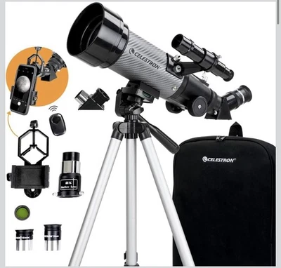 Celestron Travel Scope 70DX Portable Refractor Telescope – 70mm Aperture,...  - Image 1 of 4