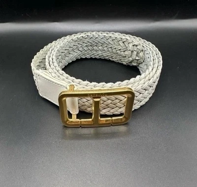 Tom Ford Off 白色编织皮革腰带 EU95 — 第 1/4 张图片