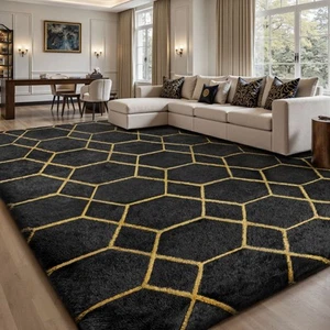 Fluffy Rugs Large Shaggy Rug Bedroom Living Room Anti Slip Soft Carpet Floor Mat - Picture 1 of 60