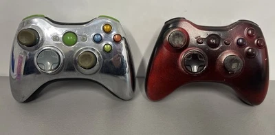 Xbox 360 Wireless Controller Silver And Red - Image 1 of 4
