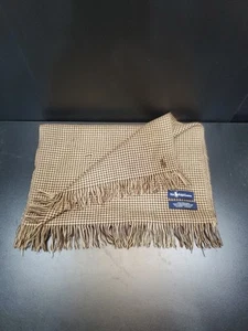 Polo Ralph Lauren Herringbone Brown Wool Scarf 76"×14.5" - Picture 1 of 7