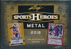 2018 LEAF METAL SPORTS HEROES SEALED HOBBY BOX 1 AUTO CARD - Picture 1 of 1