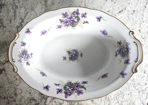 Rossetti Spring Violets Occupied Japan 11" Oval Vegetable Bowl Exc. - Picture 1 of 4