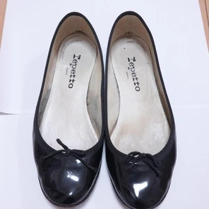 Zapatos de Ballet repetito Cinta Plana Negro Charol Talla 37 USADOS Japón FS - Imagen 1 de 6
