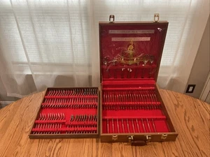 V.U. Edelstahl Nickel Bronze Thai Bronzegeschirr Besteck 88 Teile Service für 12 - Bild 1 von 11