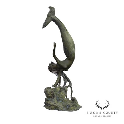 Art d' Frans Monumental Bronze Mermaid Garden Statue - Image 1 of 4