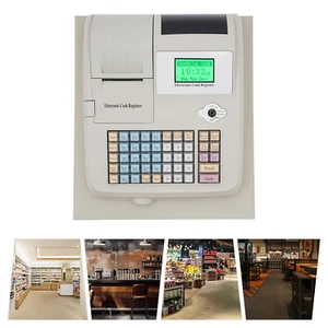 Caja registradora electrónica con teclado plano e impresora térmica comercial 48 teclas - Imagen 1 de 22