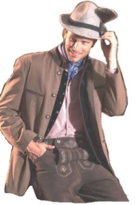 Trachtenjanker Trachten Jacke Herren Fünf-Knopf-Form mit Stehkragen - Gr. 44 - Bild 1 von 8