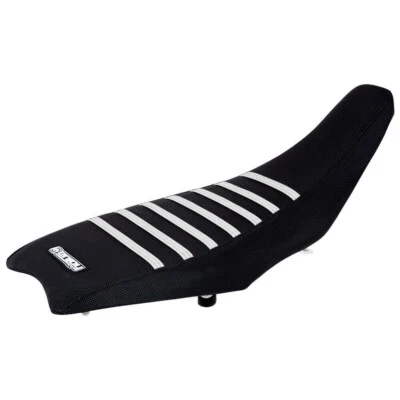 Cubierta de asiento Honda TRX 450 R ER 2004-2018 de Enjoy MFG NEGRA con costillas blancas #197 Foto 1 de 4