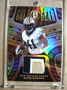 2021 Alvin Kamara Panini Gold Standard Gold Gear Patch / 25 NEUWERTIG 🙂 🙂 🙂 - Bild 1 von 2