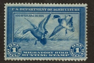 US Scott RW1 Used - Not Signed - Crease from License - CV 175$ - Picture 1 of 2