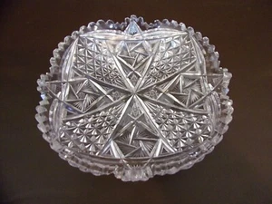 Antique ABP Cut Glass Bowl Early 1900's Libbey (Imperfect) - Picture 1 of 7