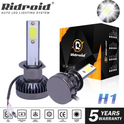 2x Kit de conversión de bombillas de faros LED H1 haz alto bajo súper brillante 6000K blanco Foto 1 de 4