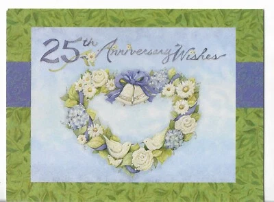 NEW LEANIN' TREE Anniversary Card approx 5.5x7" for 25th Anniversary - Image 1 of 3