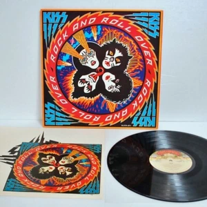 KISS Rock And Roll Over 1976 Vinyl Record Sticker Hard Rock Heavy Metal Japan - Imagen 1 de 12