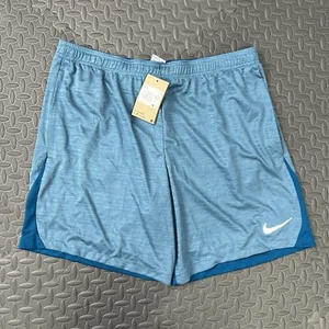 Nike Soccer Shorts Size 2XL Mens Academy Dri-Fit Teal Slim Fit - Picture 1 of 9