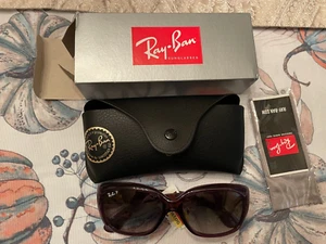 Ray-Ban Jackie Ohh II RB4101 58mm Rectangle Gradient Polarized Sunglasses - Picture 1 of 5