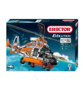 New SEALED Erector Evolution Rescue Helicopter Toy Motorized Metal 8210 - Picture 1 of 11
