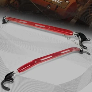For 1993-1997 Honda Del Sol Red CNC Aluminum Upper Front+Rear Strut bar 2pcs - Picture 1 of 7