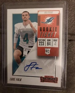 Biglietto Contenders Luke Falk Rookie 2018 Autografo...Variazione SP!! - Foto 1 di 4