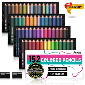 152 Premium Professional Colouring Pencils Set Colours Artist Kids Adults - Picture 1 of 7