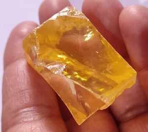 Natural Yellow Zircon Rough 368.85 Ct Brazilian Mineral Certified LooseGemstone - Picture 1 of 9