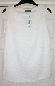 Ladies Lace Cream Sleeveless Top 8 Matalan - Picture 1 of 2