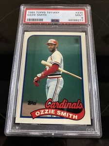 1989 Topps Tiffany #230 Ozzie Smith Cardinals Baseball Card PSA 9 Fresh Grade