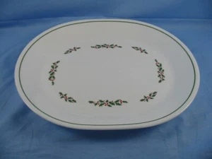 Corelle Holly Days 12” x 10” Vintage Oval Serving Platter Christmas Plate, New - Picture 1 of 6