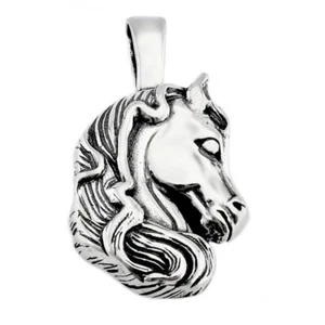 Sterling Silver Horse Head Pendant - Picture 1 of 3