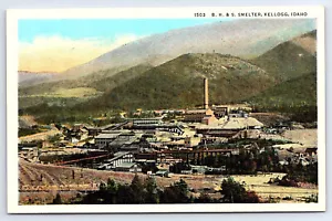 B H & S Smelter Kellogg Idaho linen postcard A10044 - Picture 1 of 2