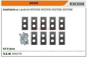 Kit 9 Blades for Robot Worx Landroid WG754E R303508 - Picture 1 of 1