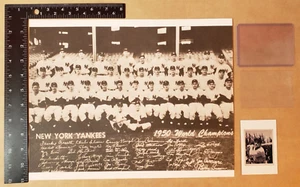 1950 NY Yankees 11x14 Team Picture & Yogi Berra 1989 Bowman Baseball Card Lot - Bild 1 von 18