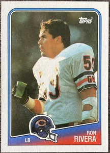 Topps 1988 NFL Trading Card - #81 Ron Rivera - CHICAGO BEARS - Picture 1 of 2