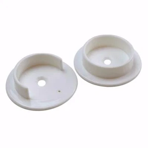 Par) de soportes de poste de plástico blanco de 1-3/8" para armario, nogal PBH0424 - Imagen 1 de 1