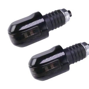 UNIVERSAL LED LENKERENDEN MOTORRAD ATV QUAD CAFE RACER COSTUM SCHWARZ GETÖNT  - Bild 1 von 2