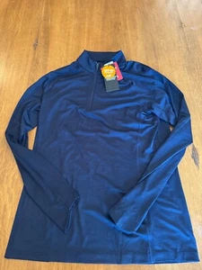 Womens Puma You-V 1/4 Zip Navy Blazer Heather, NWT, S - Picture 1 of 1