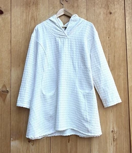 Dress To Kill Jane Mohr Weiß Langarm Hoodie Kleid One Size - Bild 1 von 6