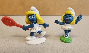 Vintage Konvolut 2 Schleich Peyo Schlümpfe Schlumpfine Tennis und Ballerina Figuren - Bild 1 von 2