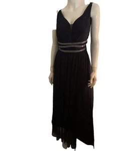 Candalite Damen Kleid Tüll lang blau Farbe Rauten Taille Übergröße 2X NEU - Bild 1 von 10