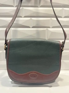 Vintage Orvis Green Canvas Leather Travel Crossbody Bag, 17 " - Picture 1 of 13
