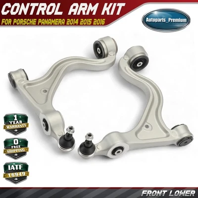 Brazo de control lateral inferior delantero 2 piezas con rótula para Porsche Panamera 2014-2016 Foto 1 de 4