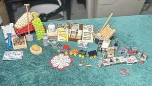 1:12 Vintage Dollhouse Miniature General Store Display Filled With Items - Picture 1 of 4
