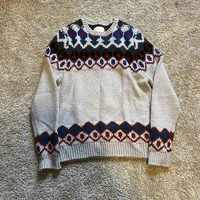 Lucky Brand Men’s Fair Isle Crew-Neck Sweater - Multicolored Mens Size Large - Image 1 of 4