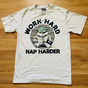 STAR WARS Grogu - Work Hard Nap Harder - Graphic T-shirt Size S - Picture 1 of 2