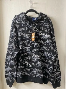 NWT Rare Dallas Cowboys Hoodie Zip Up Black & White Graffiti Writing XXL - Picture 1 of 10