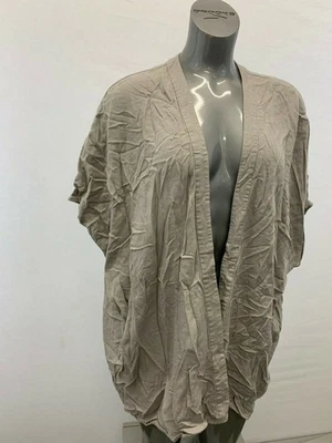 Cárdigan para mujer Talula talla S/M gris sin mangas frente abierto 100 % rayón Foto 1 de 4