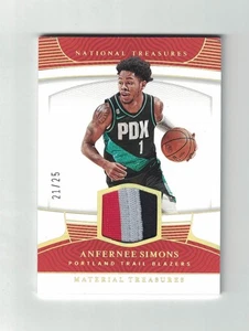 2022-23 Anfernee Simons National Treasures Material Treasures 21/25 - Picture 1 of 2